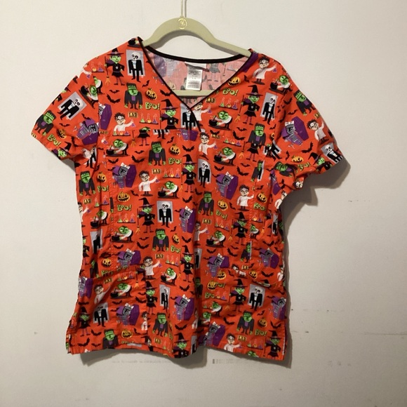 Scrubstar Tops - Scrubstar Women’s Large Scrub Halloween
